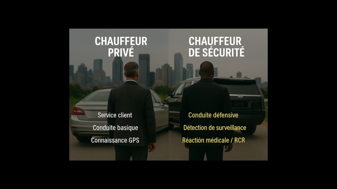 Chauffeur privé vs chauffeur de sécurité formé